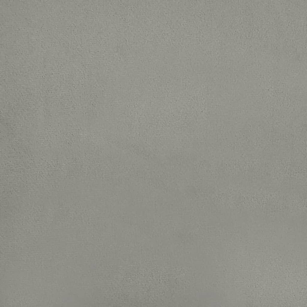 Kopfteil mit Ohren Hellgrau 83x23x78/88 cm Samt